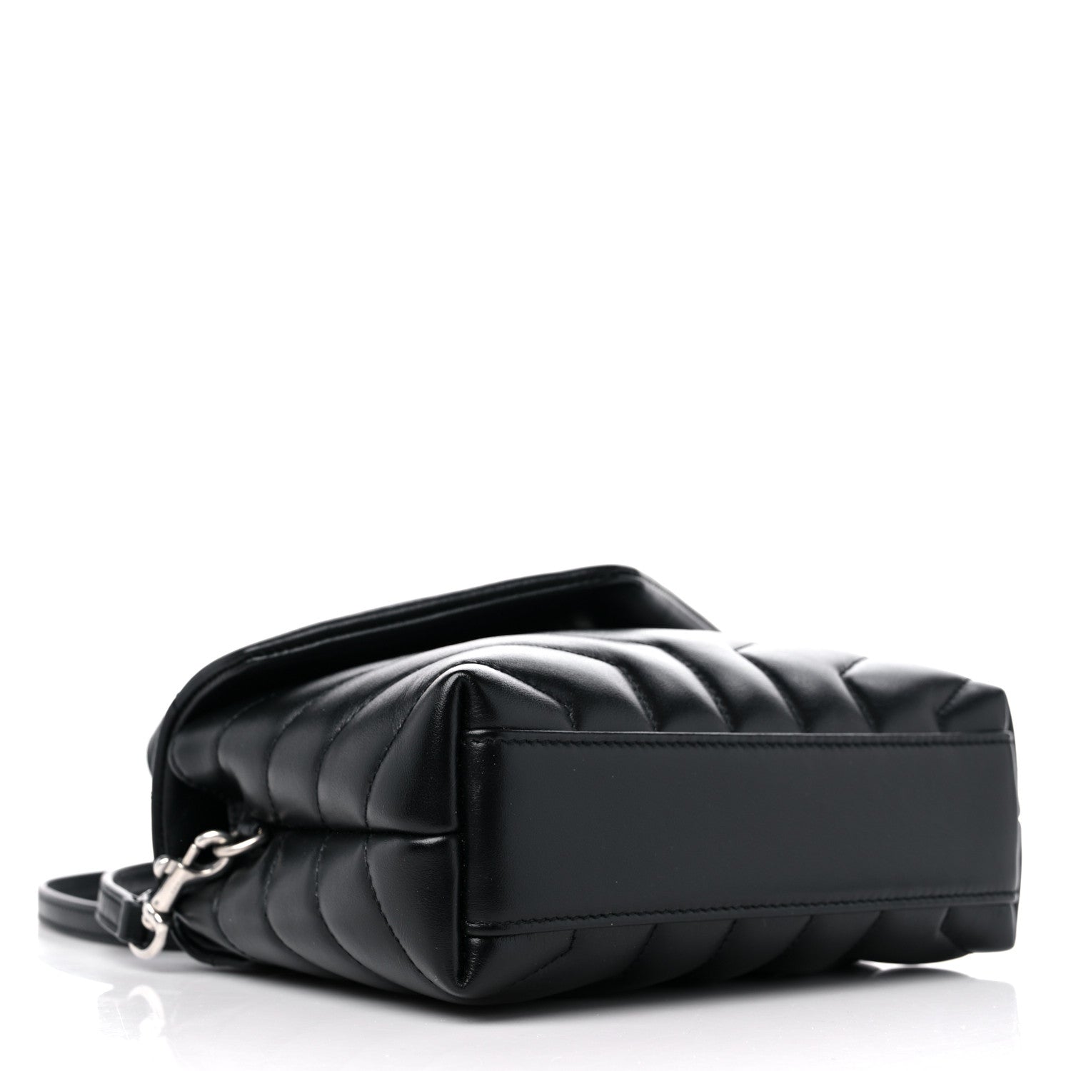 Saint Laurent Calfskin Y Quilted Monogram Toy Loulou Crossbody Bag Black 4 of 10