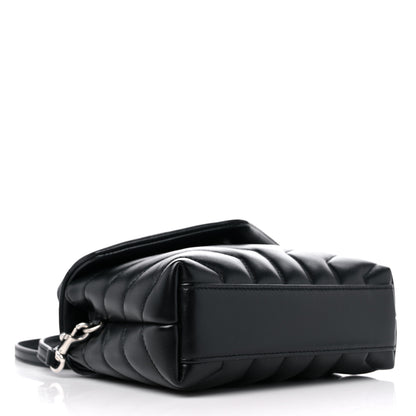 Saint Laurent Calfskin Y Quilted Monogram Toy Loulou Crossbody Bag Black 4 of 10