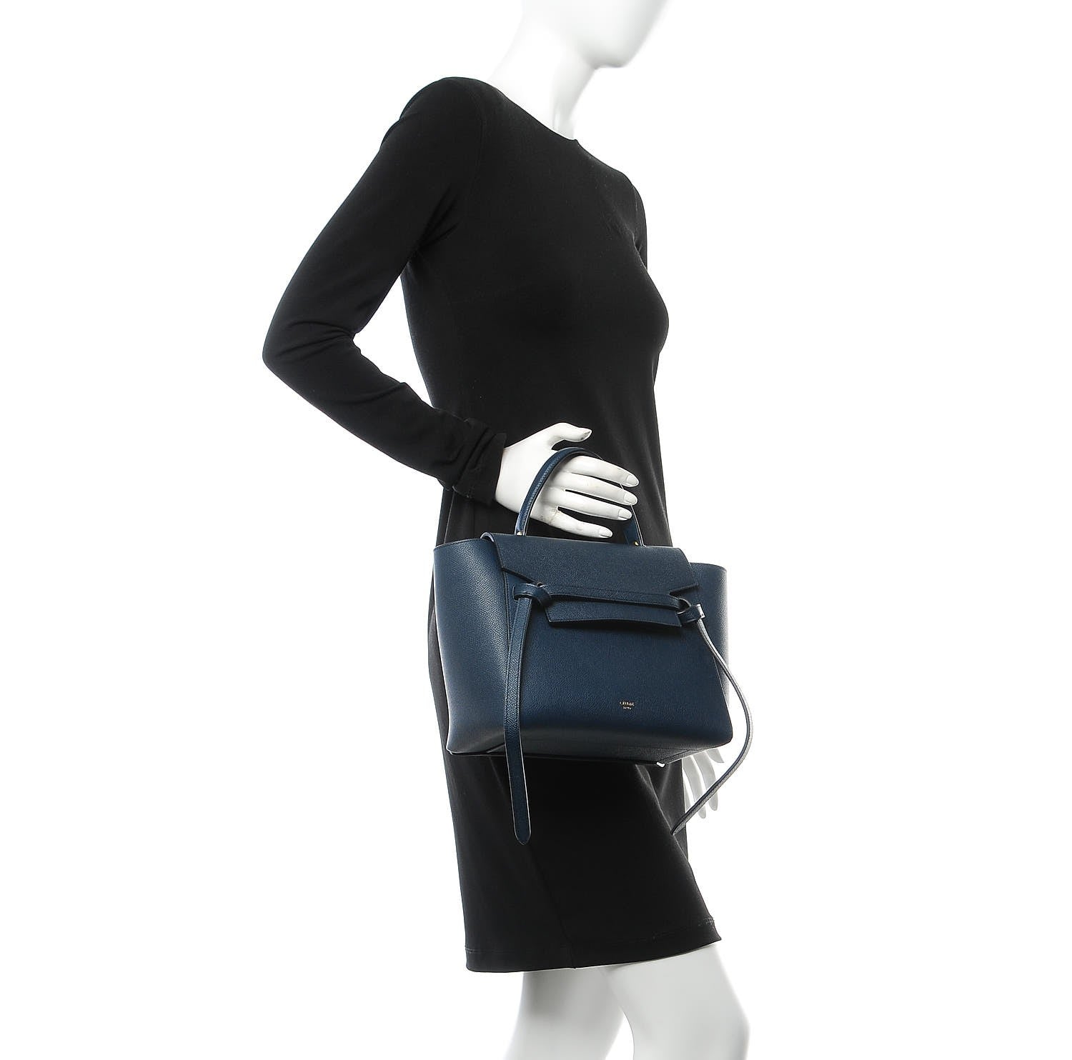 Celine Baby Grained Calfskin Micro Belt Bag Steel Blue 3 of 9