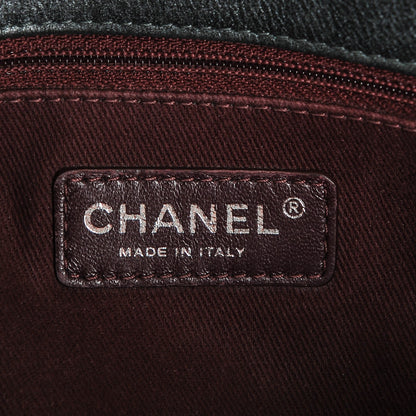 Chanel Metallic Calfskin Quilted Medium Medallion Flap Dark Silver 6 of 10