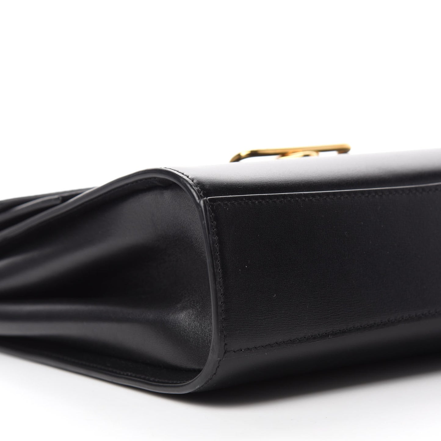 Box Calfskin Nappa Clip Bag Black