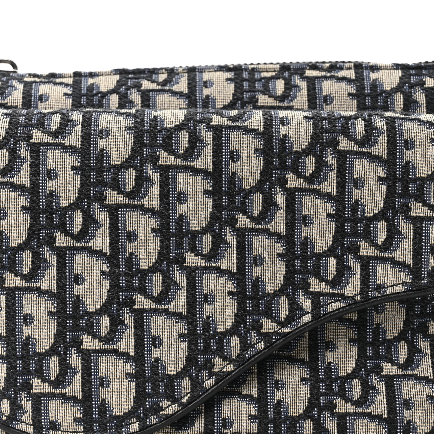 Oblique World Tour Saddle Belt Bag Beige Black