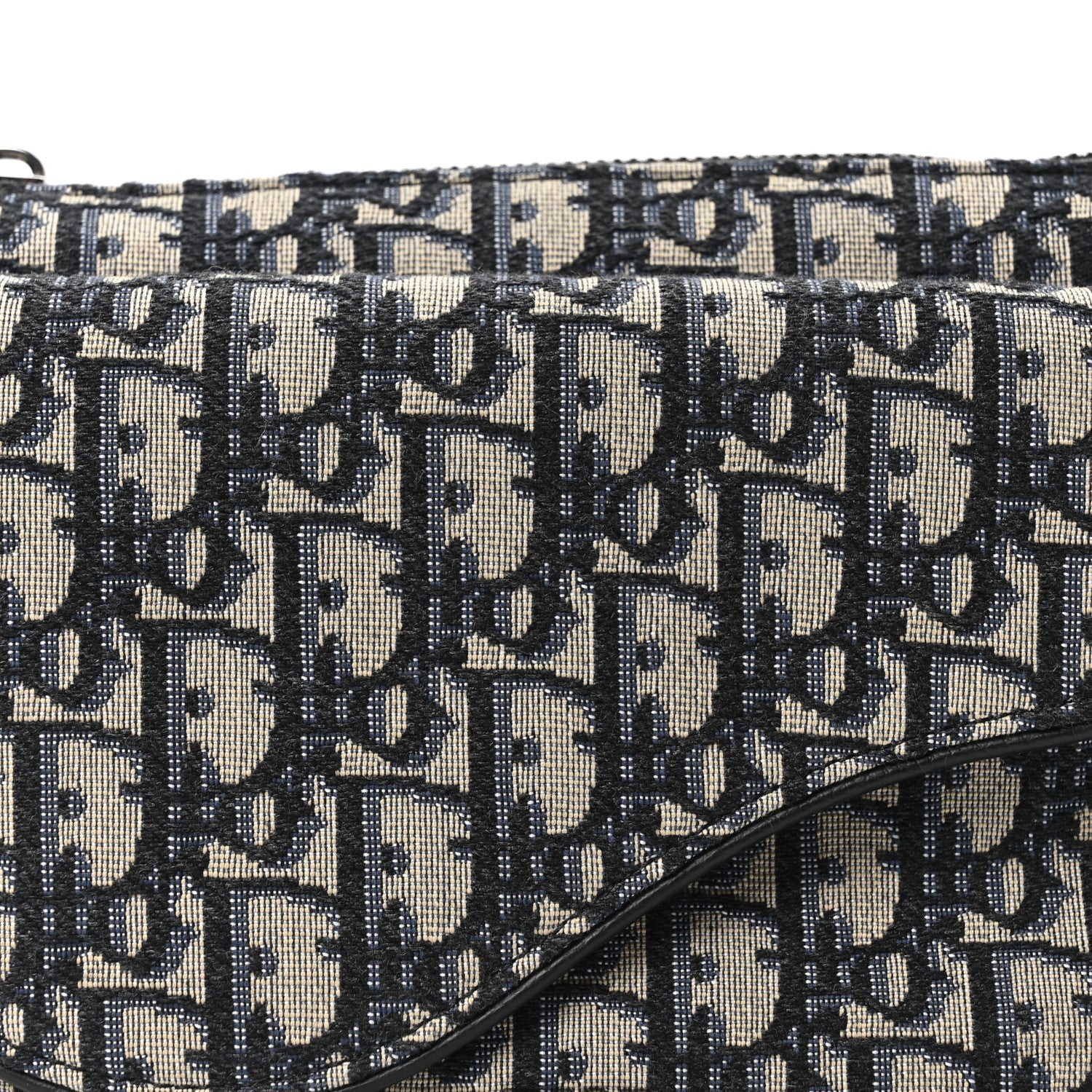 Christian Dior Oblique World Tour Saddle Belt Bag Beige Black 7 of 9