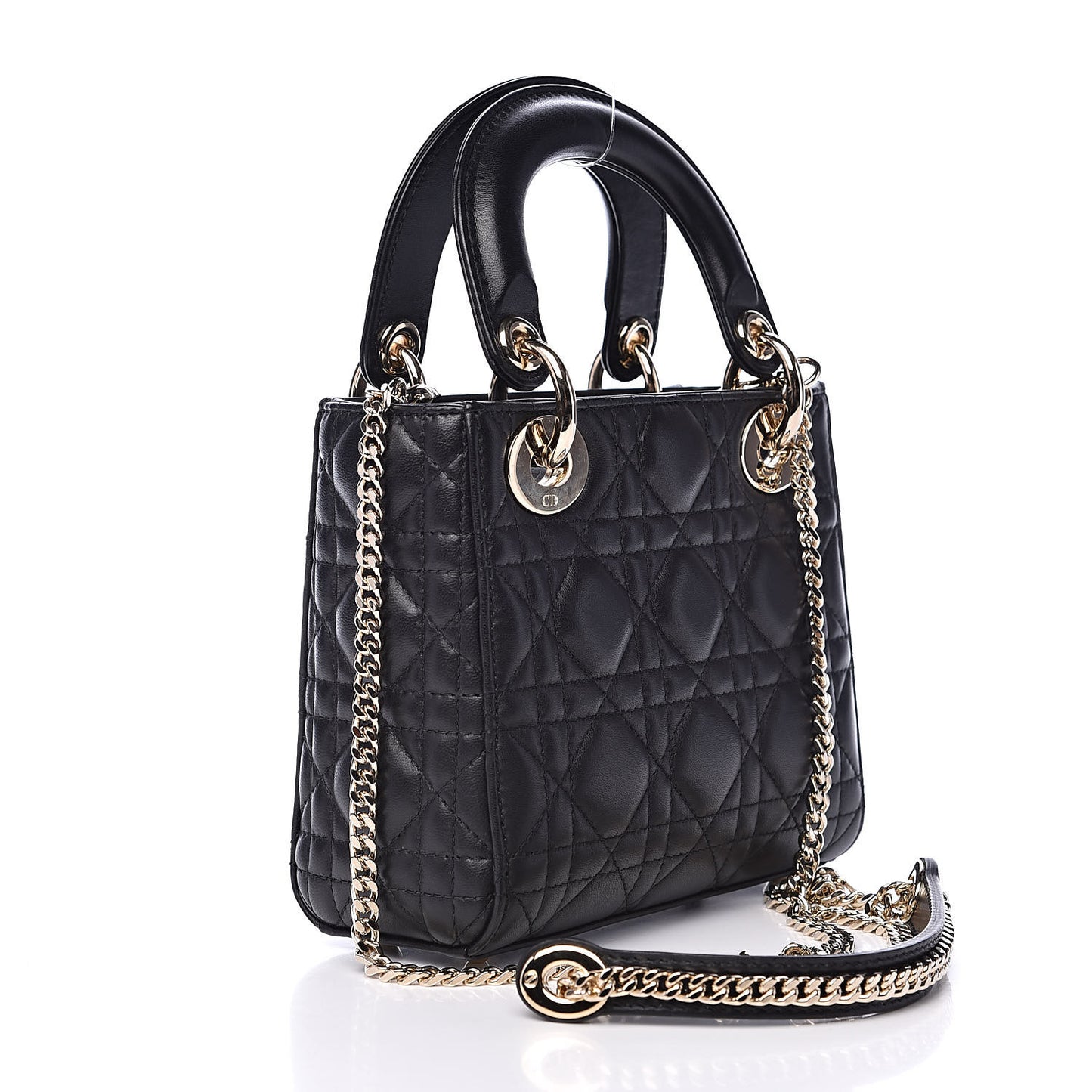 Lambskin Cannage Mini Lady Dior Black