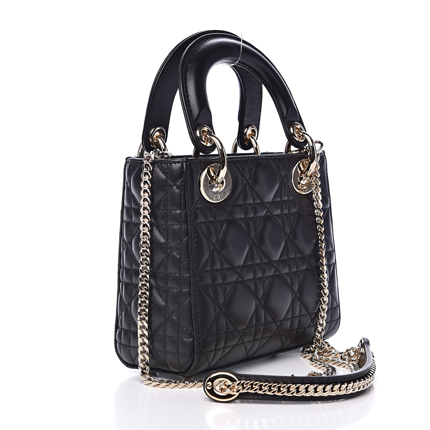 Christian Dior Lambskin Cannage Mini Lady Dior Black 3 of 12
