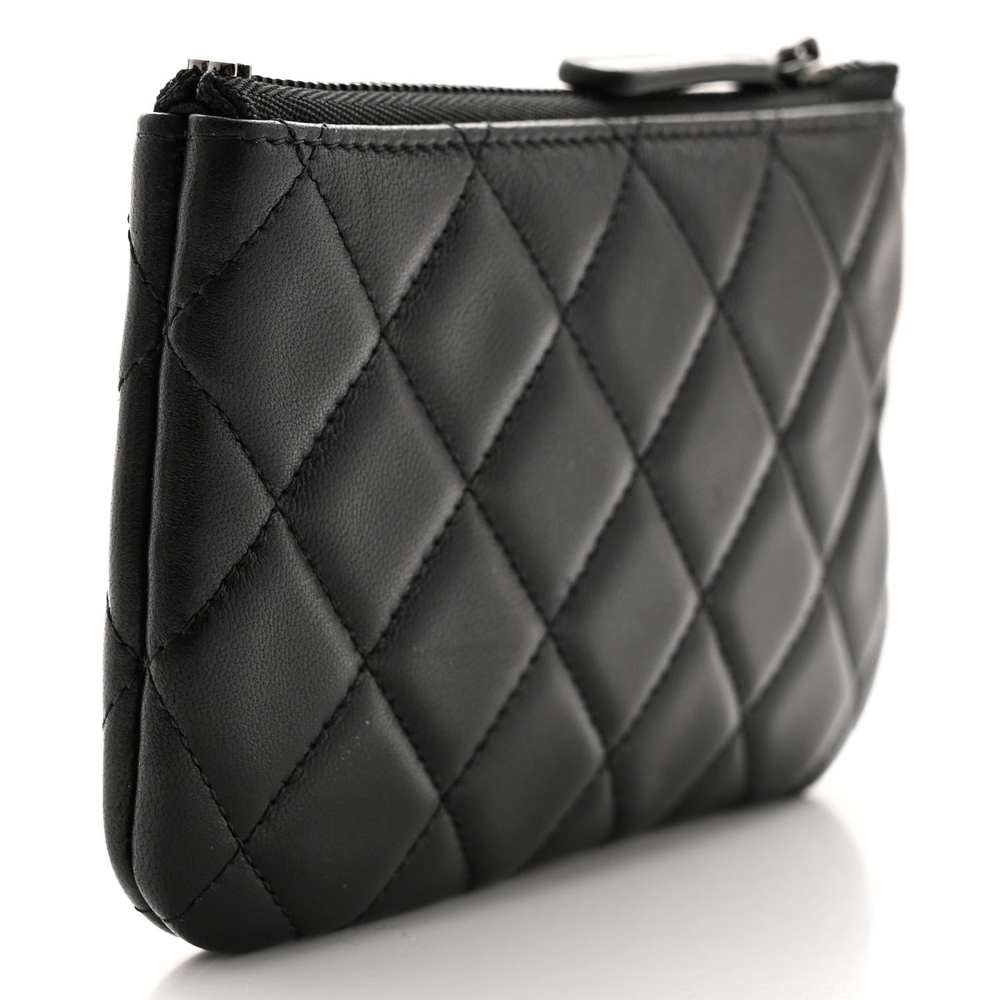 Pearly Lambskin Quilted Small Cosmetic Case So Black