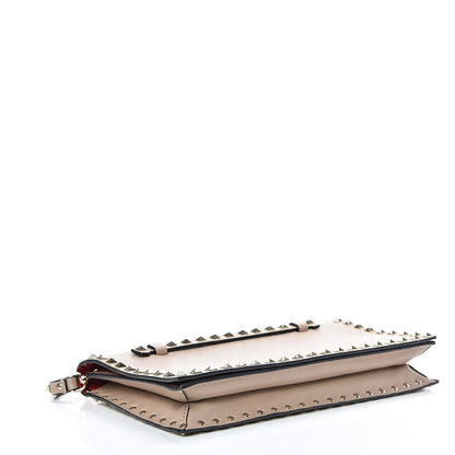 Valentino Garavani Nappa Rockstud Wristlet Clutch Poudre 3 of 7