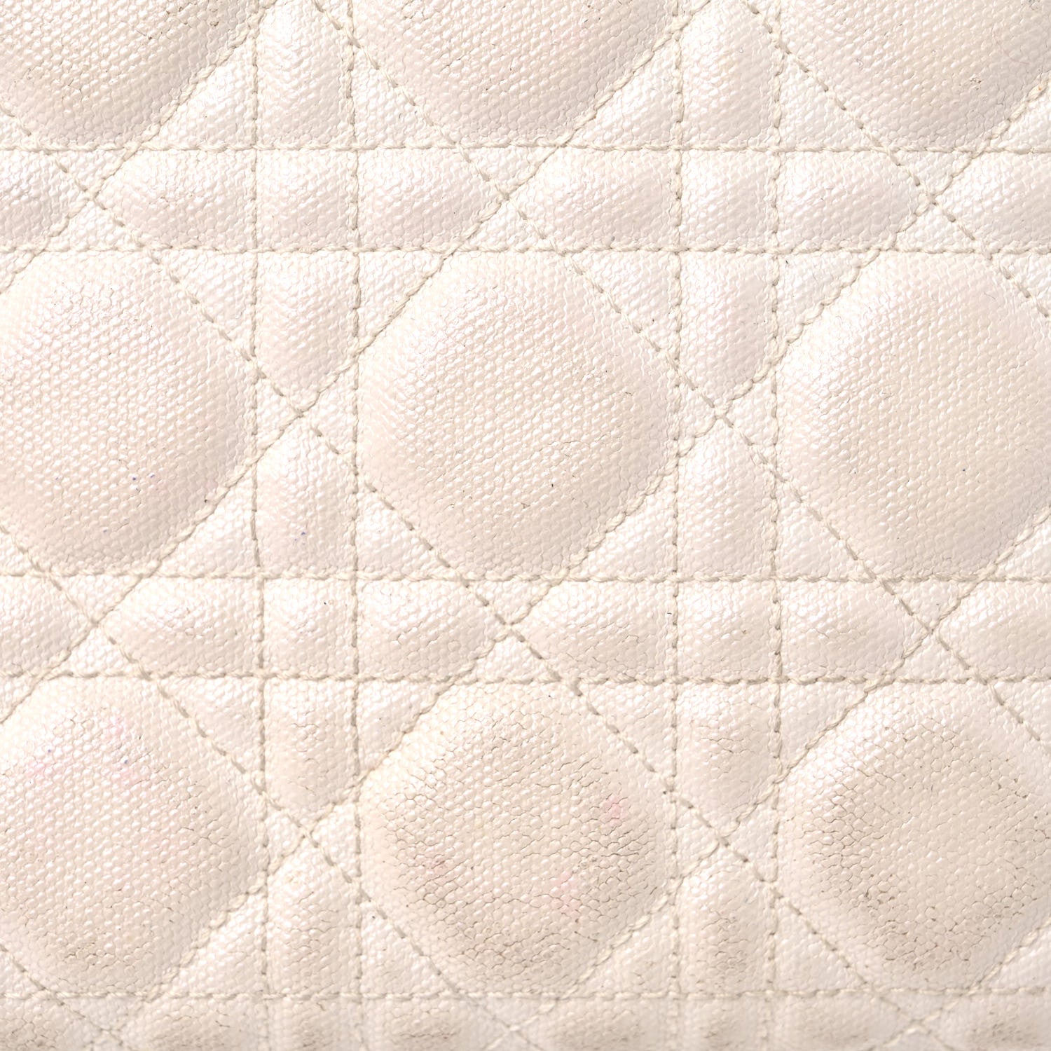 Christian Dior Coated Canvas Cannage Panarea Pouch White 13 of 18