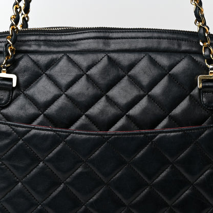Chanel Lambskin Quilted Shoulder Bag Black 12 of 12