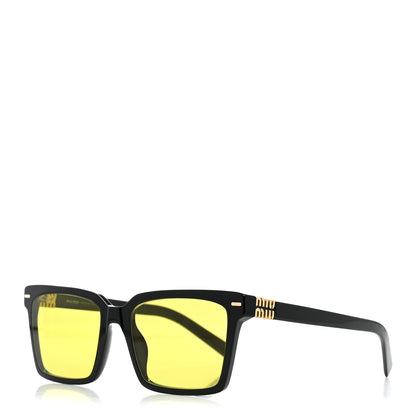 Miu Miu Acetate Rectangle Sunglasses SMU 13Z Black 1 of 7