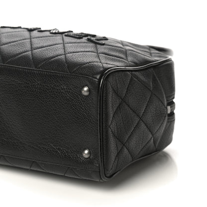Chanel Caviar Patent Quilted Bowler Black 10 of 23