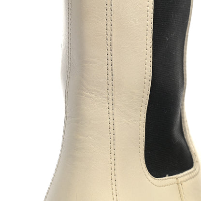 Bottega Veneta Calfskin The Tire Chelsea Boots 38.5 Wax Black Transparent 9 of 10