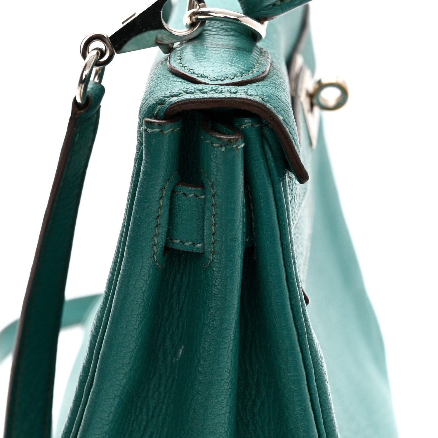 Hermes Chevre De Coromandel Kelly Retourne 28 Bleu Paon 15 of 20