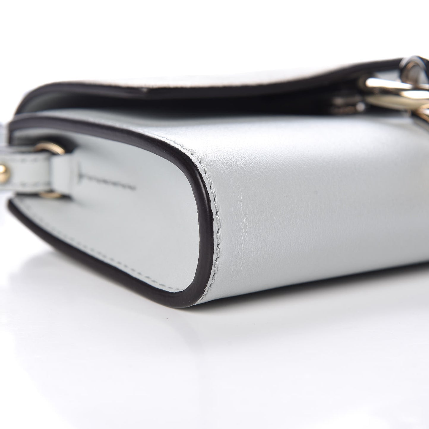 Suede Calfskin Mini Faye Shoulder Bag Airy Grey