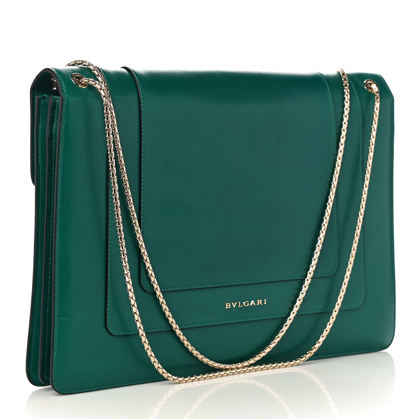 Calfskin Serpenti Forever Shoulder Bag Emerald Green