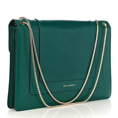 Bulgari Calfskin Serpenti Forever Shoulder Bag Emerald Green 3 of 19