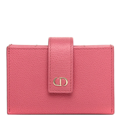 Christian Dior Grained Calfskin Gusseted Card Holder Pink 1 of 8