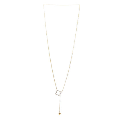 David Yurman 18K Yellow Gold Diamond Quatrefoil Lariat Necklace 3 of 6