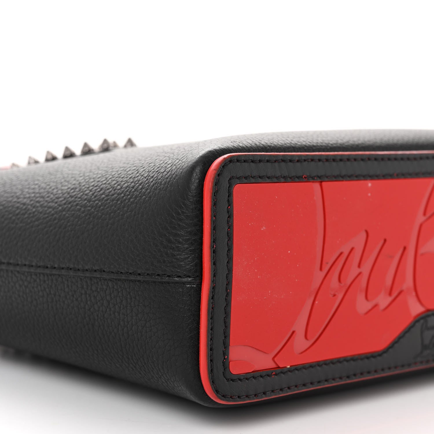 Christian Louboutin Calfskin Spikes Mini East West Cabata Tote Black 9 of 11