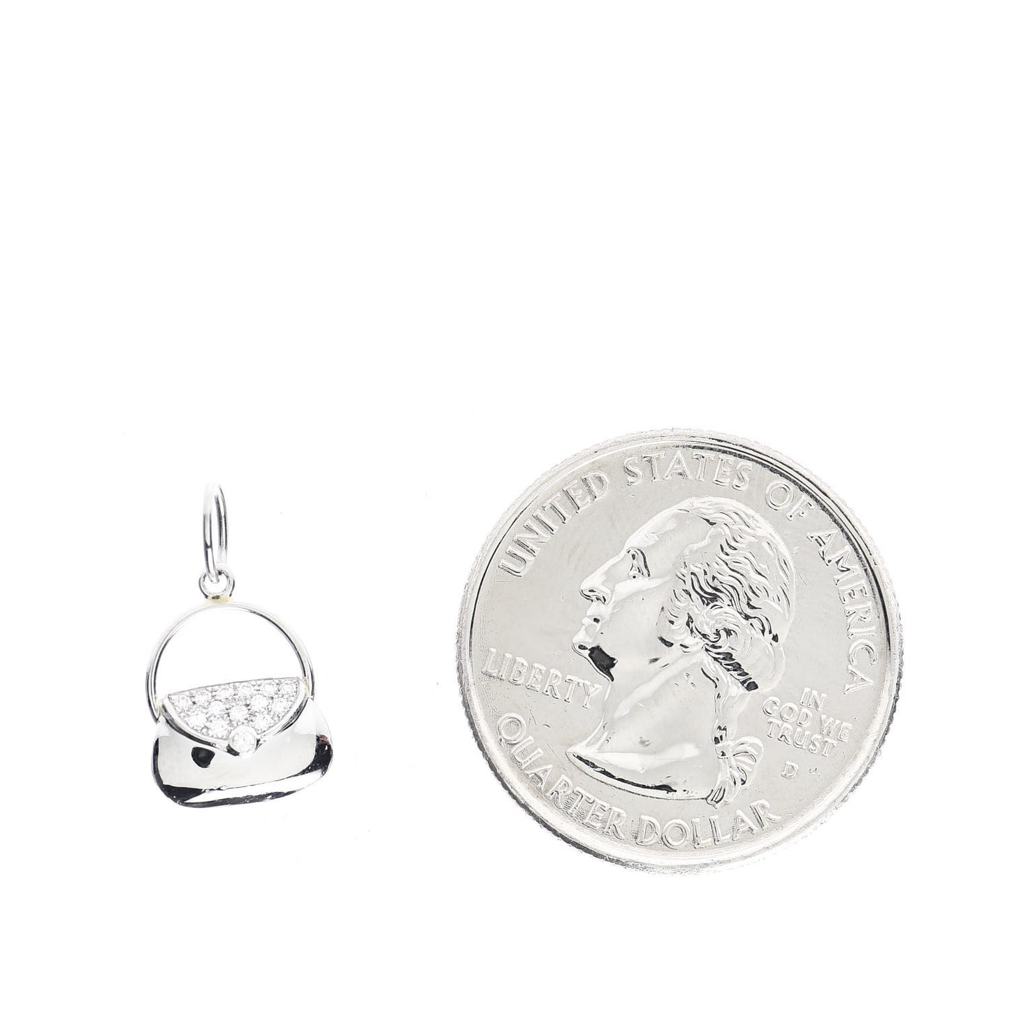 Platinum Diamond Handbag Charm