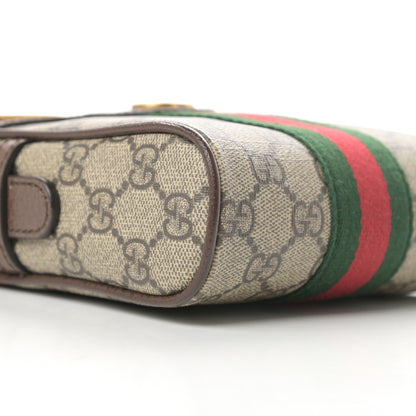 Gucci GG Supreme Monogram Web Mini Ophidia Messenger Brown 9 of 11