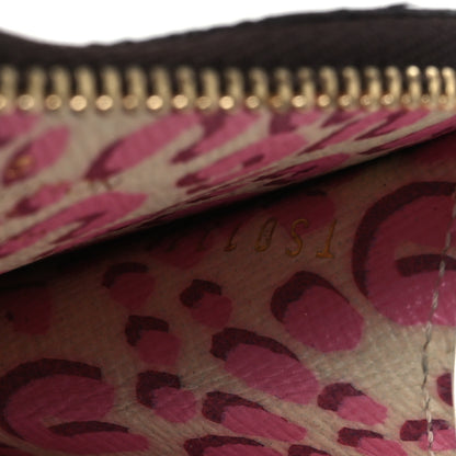 Louis Vuitton Monogram Leopard Coeur Heart Coin Purse Blanc Corail 7 of 8