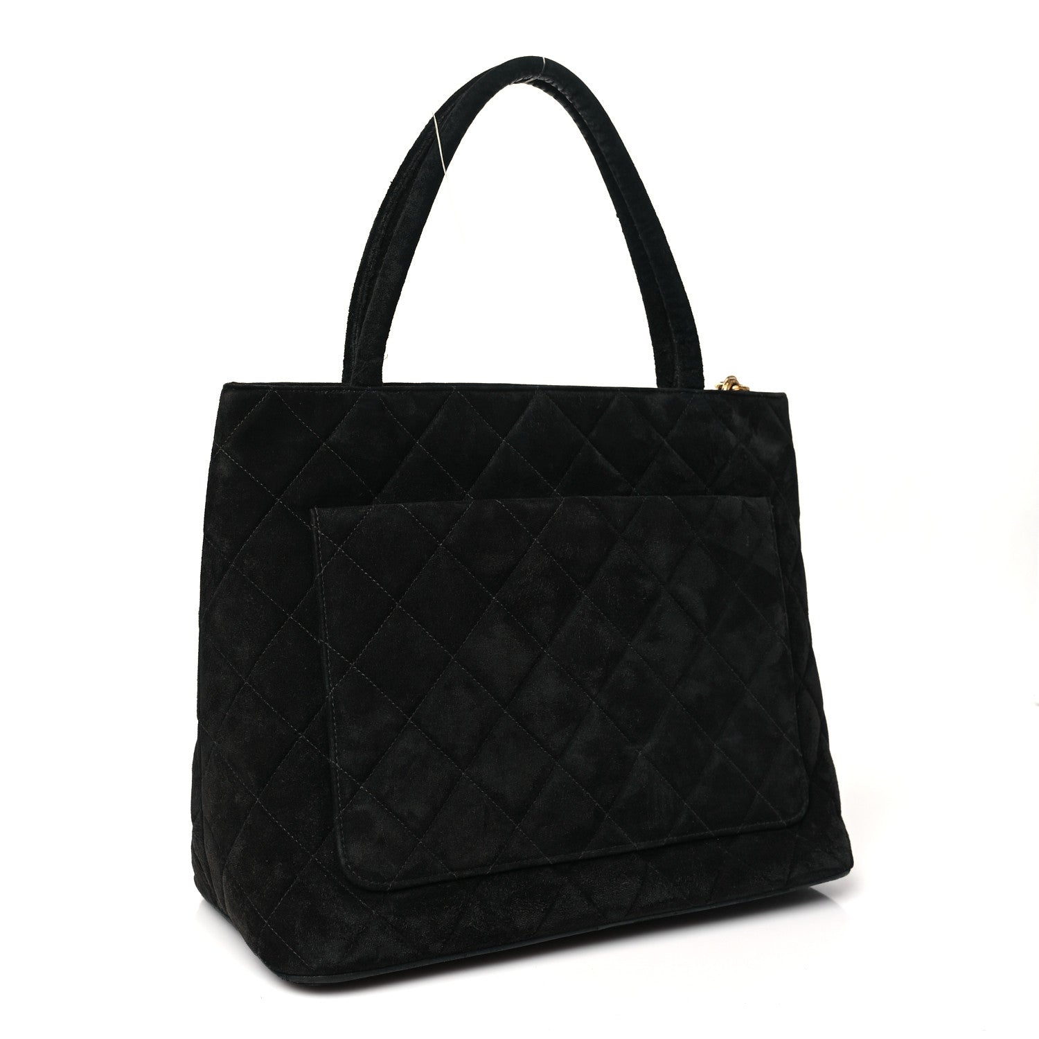 Chanel Suede Quilted Medallion Tote Black 2 of 12
