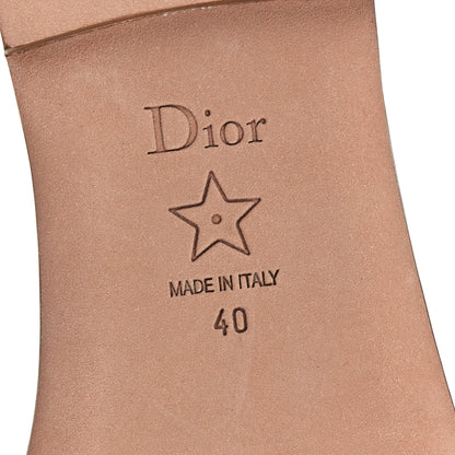 Christian Dior Canvas Embroidered Dway Flat Slide Sandals 40 Black Beige 8 of 11