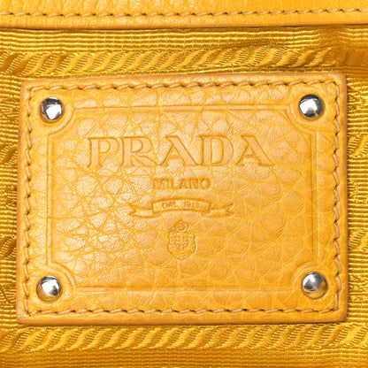 Prada Vitello Daino Braided Tote Mimosa 6 of 14