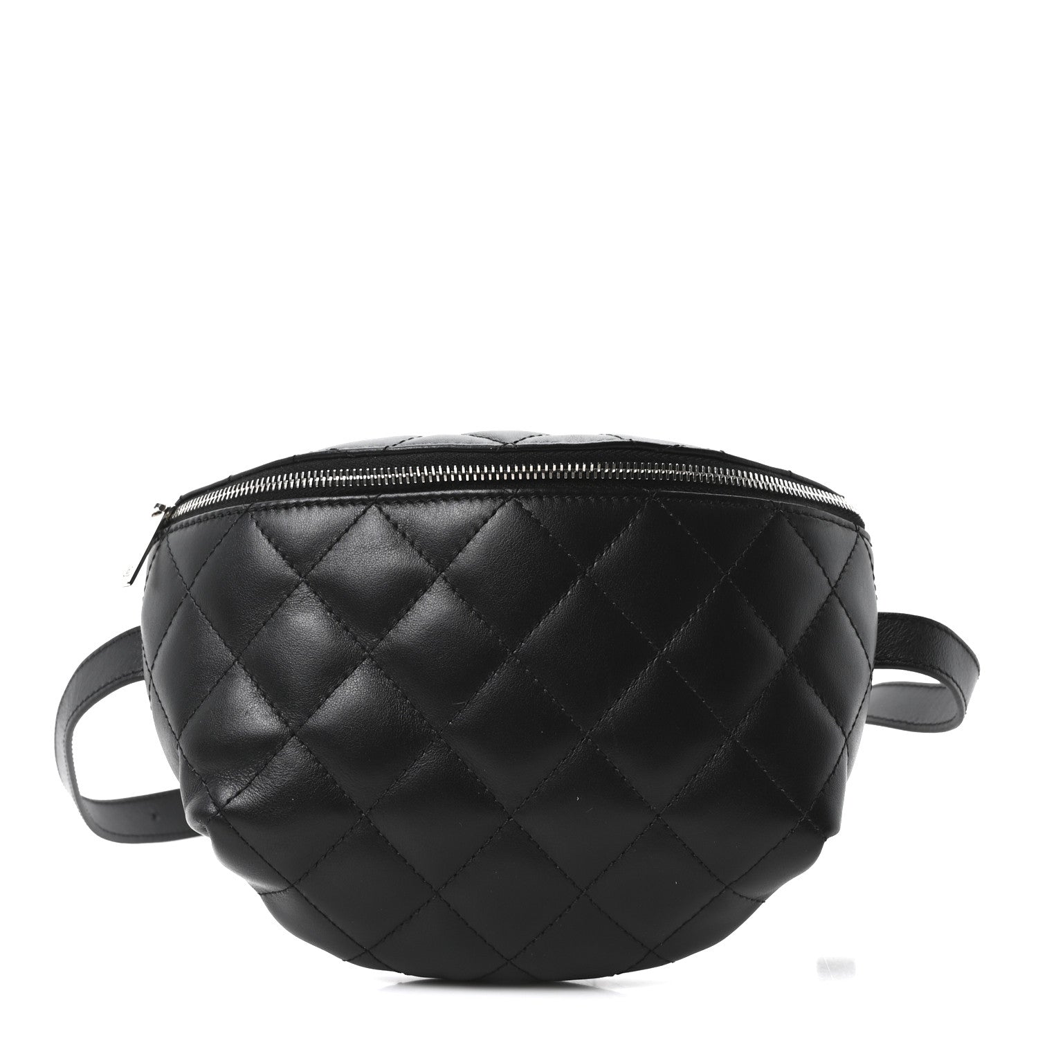 Chanel Calfskin Quilted Uniform Waist Belt Bag Black 1 of 10