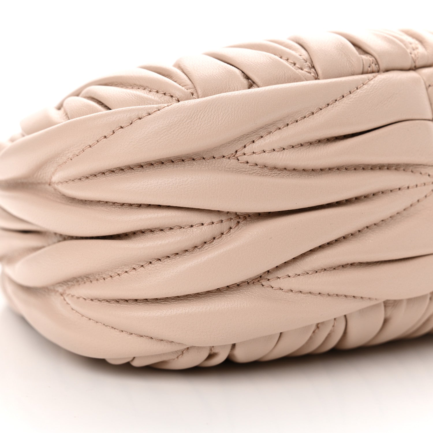 Miu Miu Nappa Matelasse Mini Wander Hobo Cipria 9 of 11