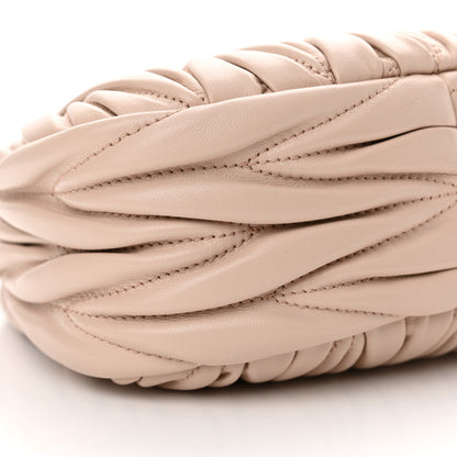Miu Miu Nappa Matelasse Mini Wander Hobo Cipria 9 of 11