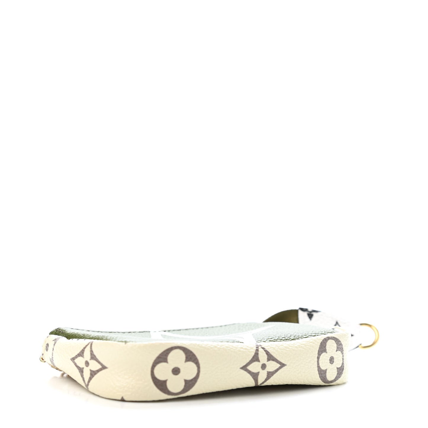 Monogram Giant Micro Pochette Accessories Kaki White
