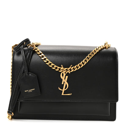 Saint Laurent Calfskin Medium Monogram Sunset Black 1 of 9