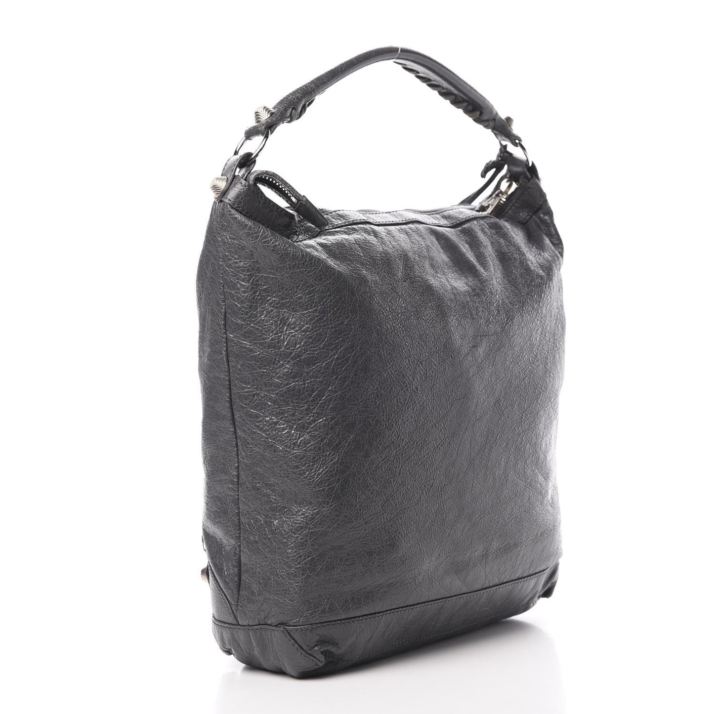 Agneau Giant 21 Silver Hardware Day Hobo Gris Tarmac