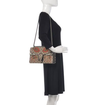 Gucci GG Supreme Monogram Elaphe Elephant Embroidered Small Dionysus Shoulder Bag 2 of 11