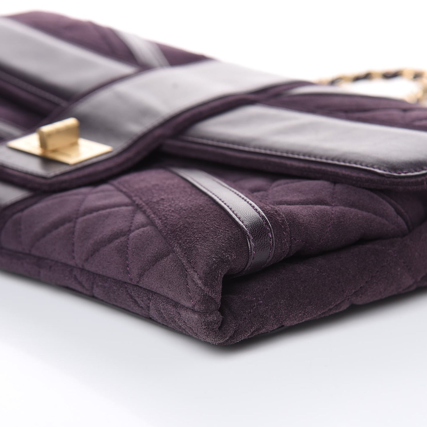 Suede Union Jack Jumbo Mademoiselle Flap Purple