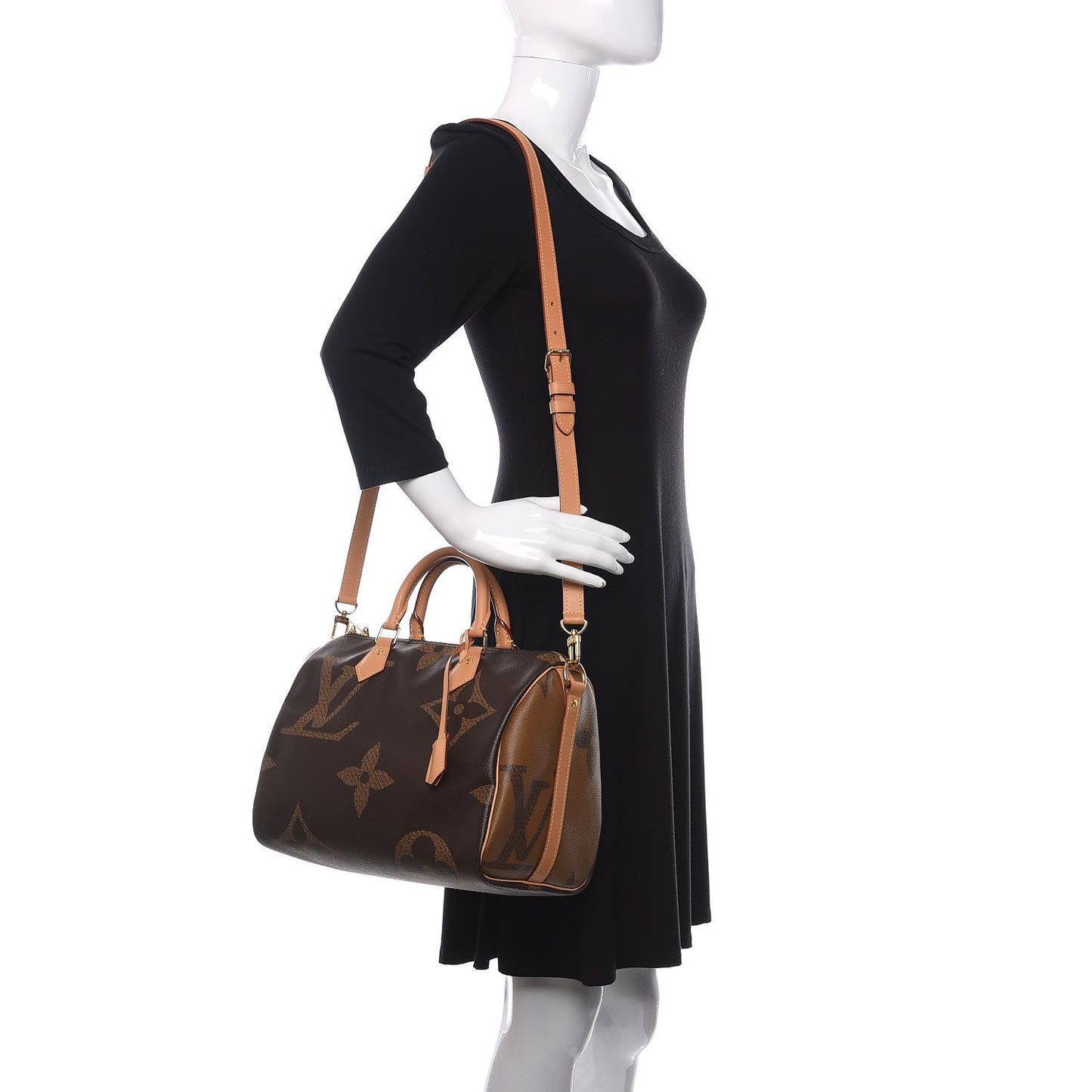 Reverse Monogram Giant Speedy Bandouliere 30