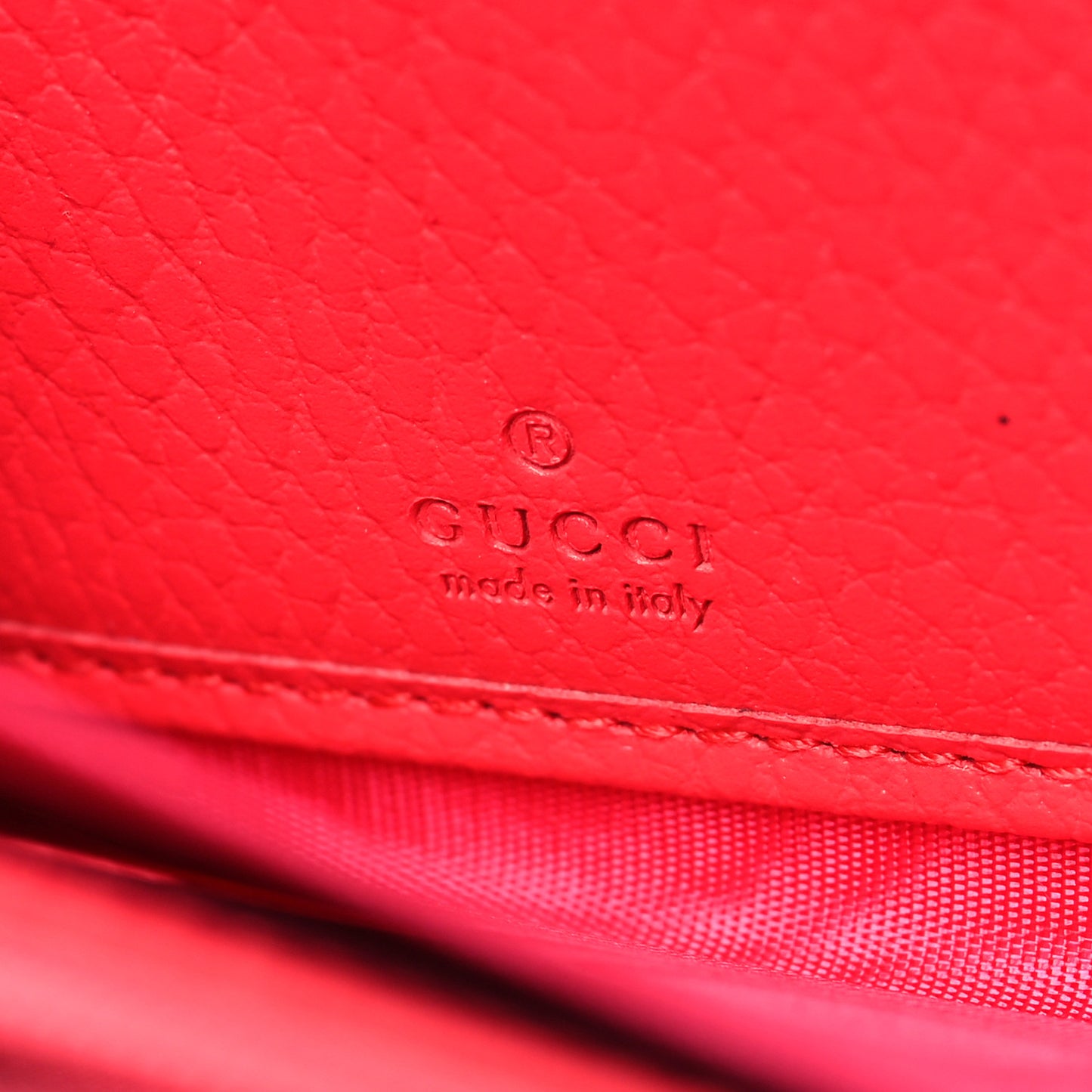 Dollar Calfskin Monochrome GG Marmont Zip Around Wallet Runway Coral