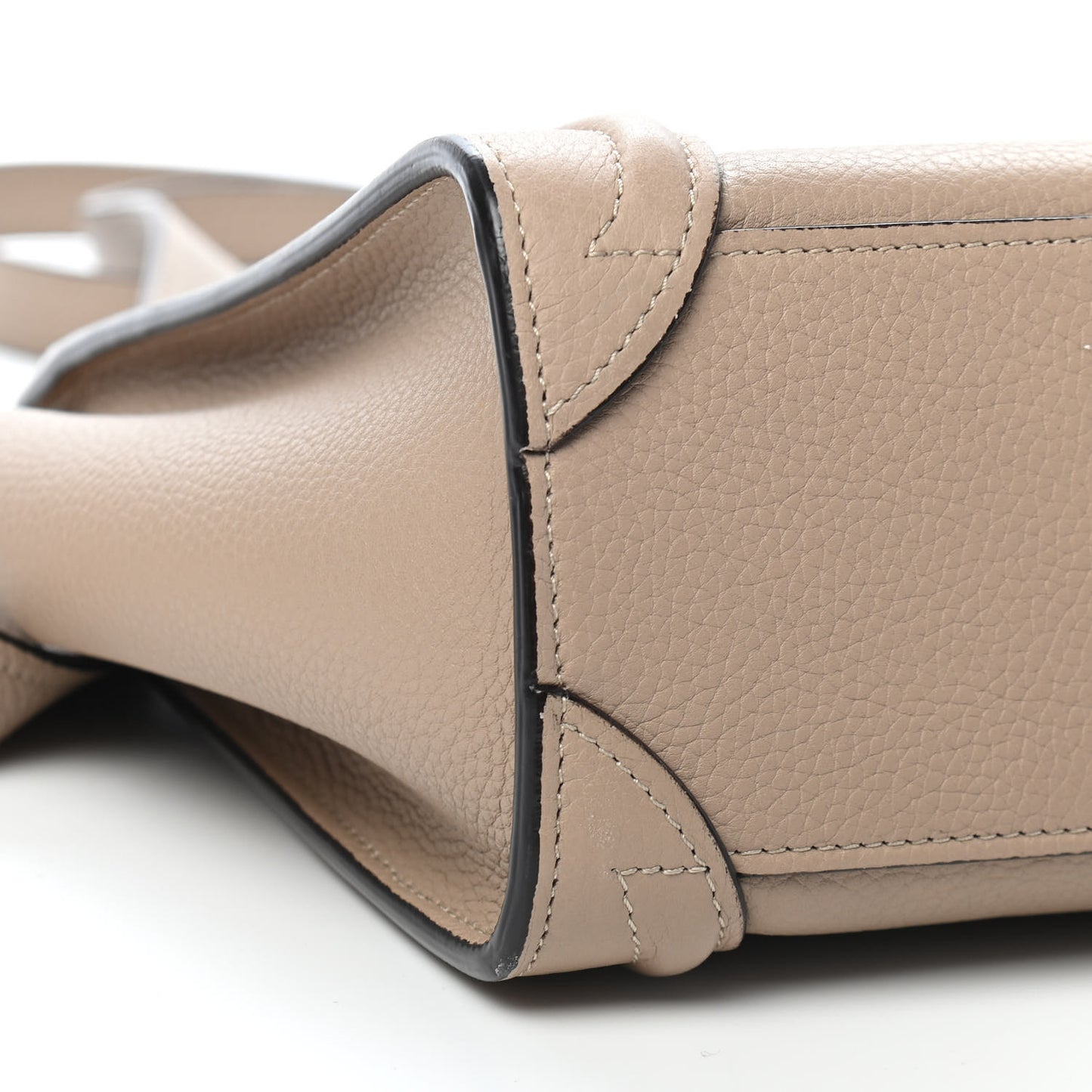 Drummed Calfskin Nano Luggage Dune