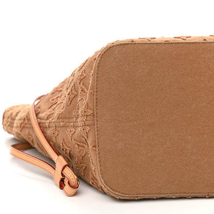 Louis Vuitton Monogram Denim Neverfull MM Beige 8 of 9