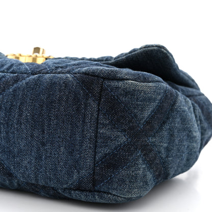 Chanel Denim Quilted Medium Chanel 19 Flap Blue 10 of 11