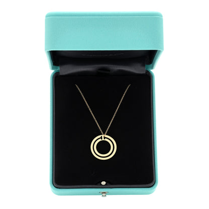 Tiffany 18K Yellow Gold T Circle Pendant Necklace 5 of 5