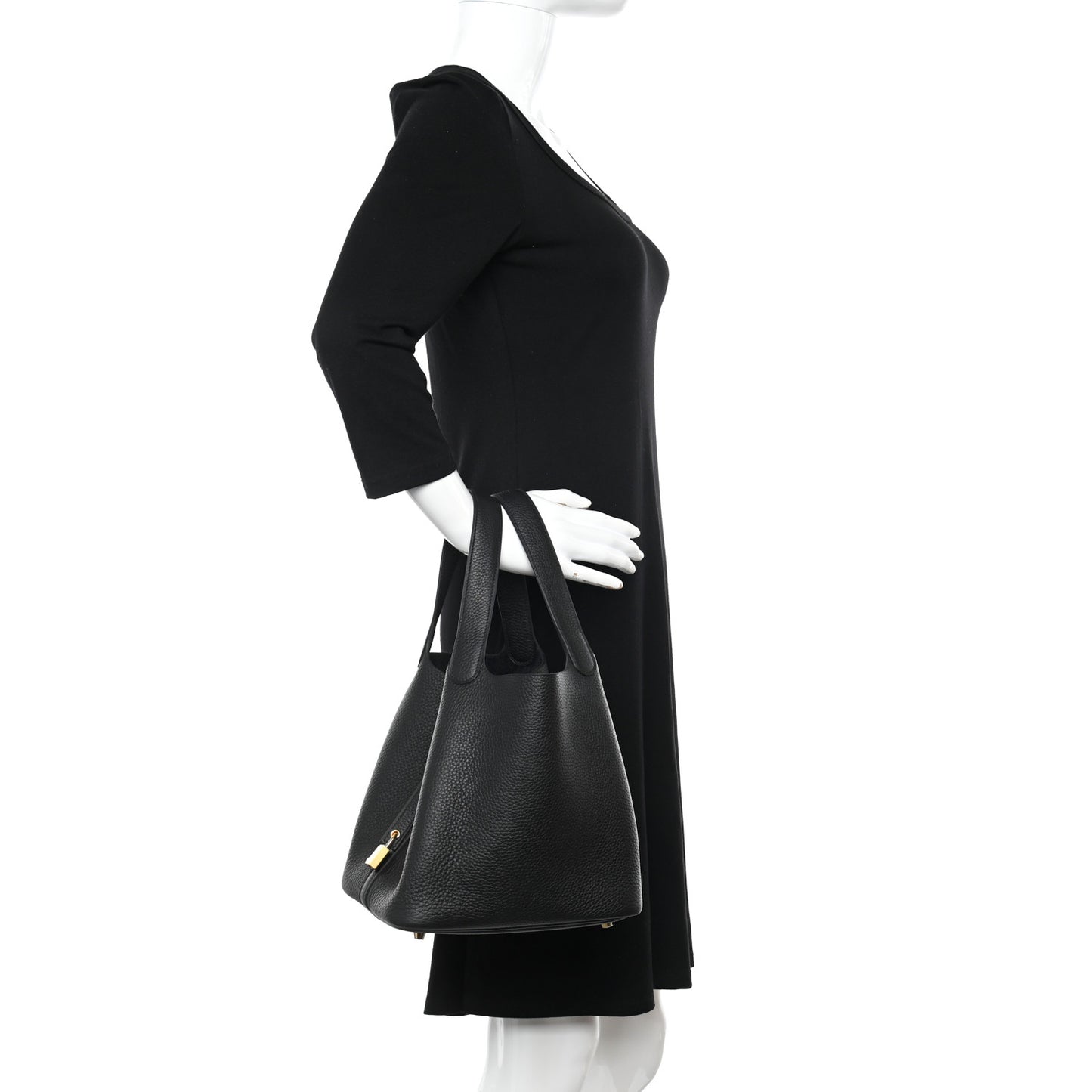Taurillon Clemence Picotin Lock 22 MM Black