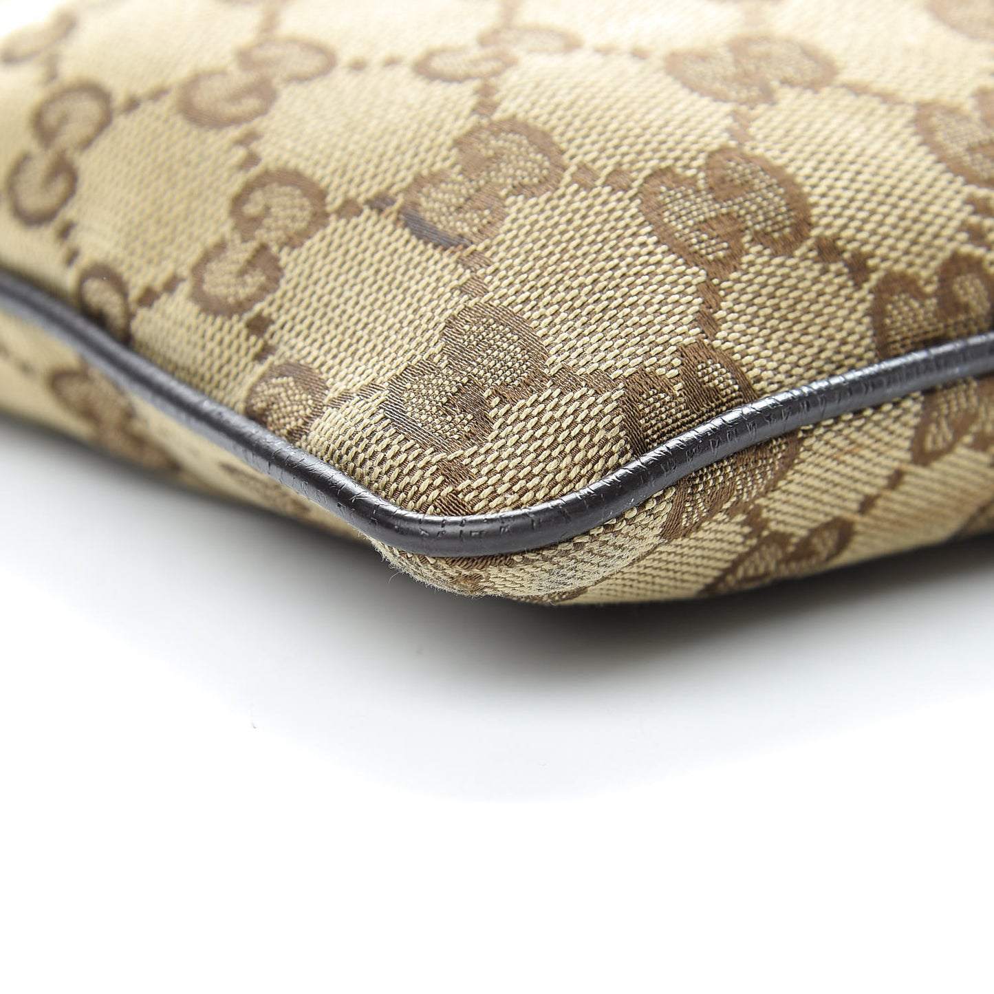 Monogram Web Small Flat Messenger Bag Brown