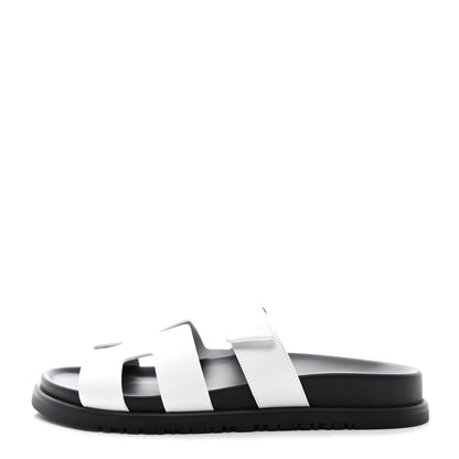 Hermes Calfskin Womens Chypre Sandals 39 White 1 of 9