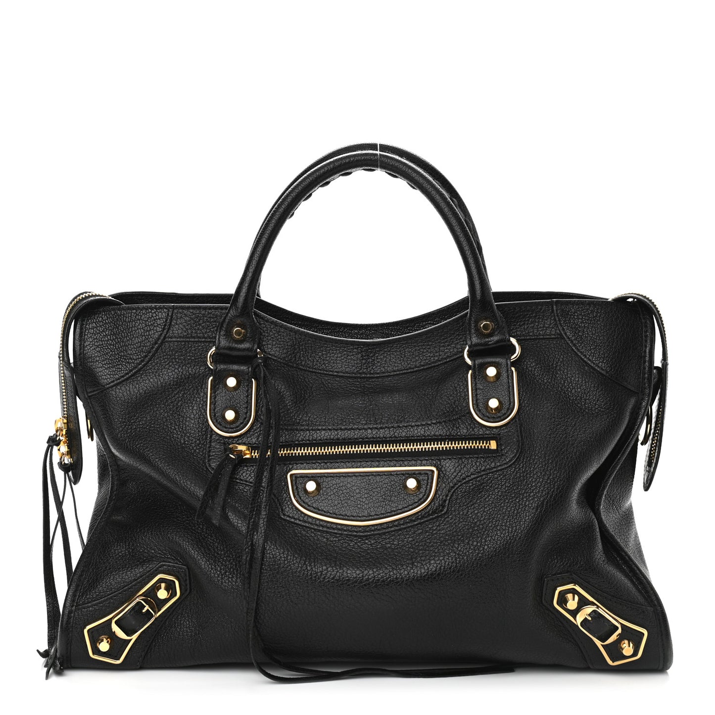 Chevre Gold Metallic Edge Hardware City Black