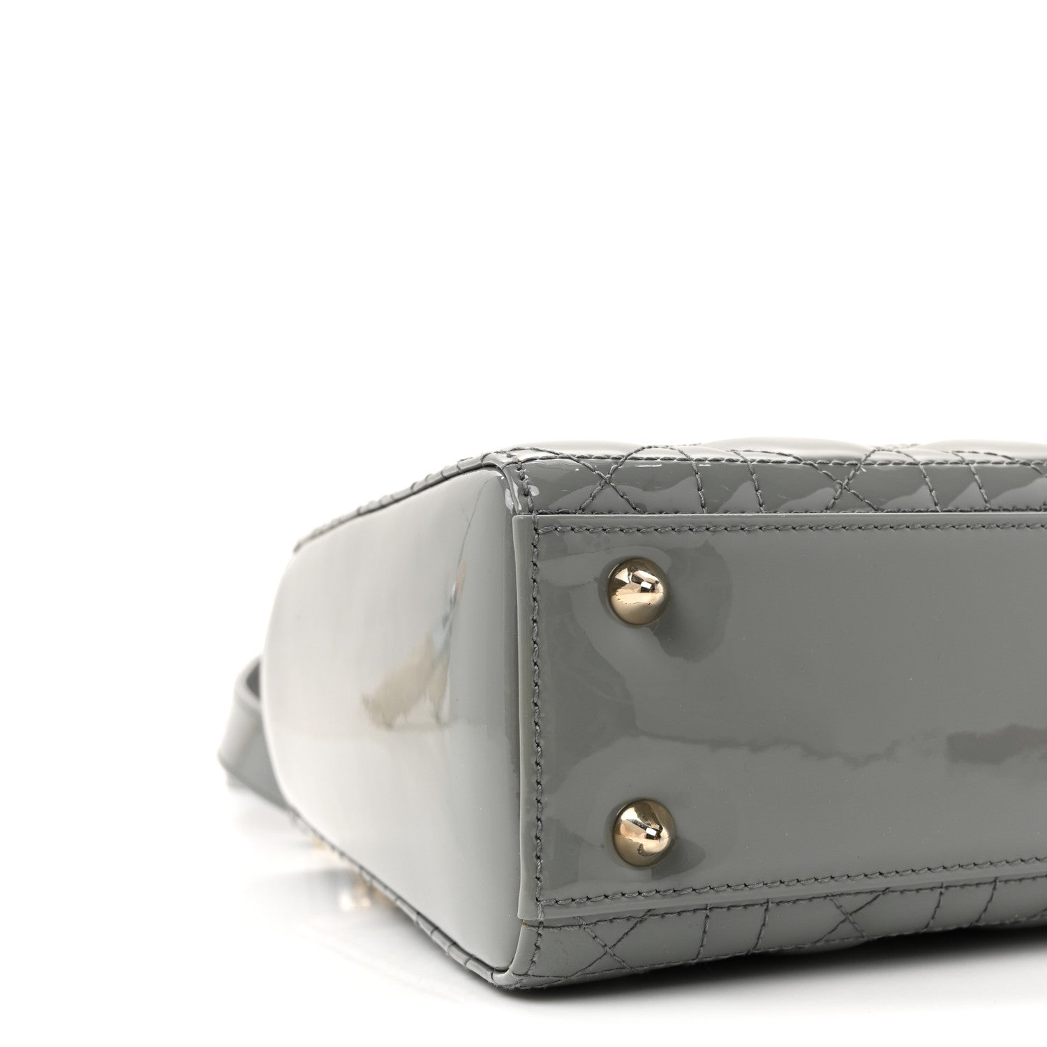 Christian Dior Patent Cannage Small Lady Dior Grey 8 of 9