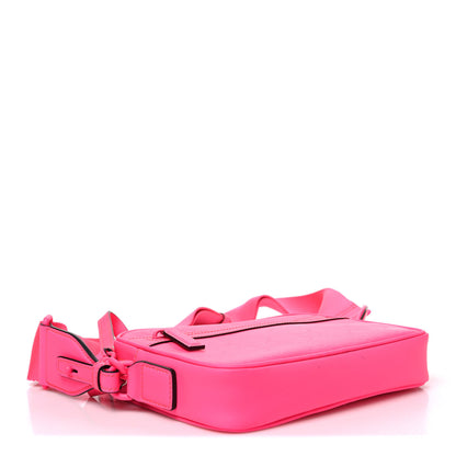 Gucci Rubber Effect Monogram GG Crossbody Bag Fluorescent Fuchsia 4 of 11