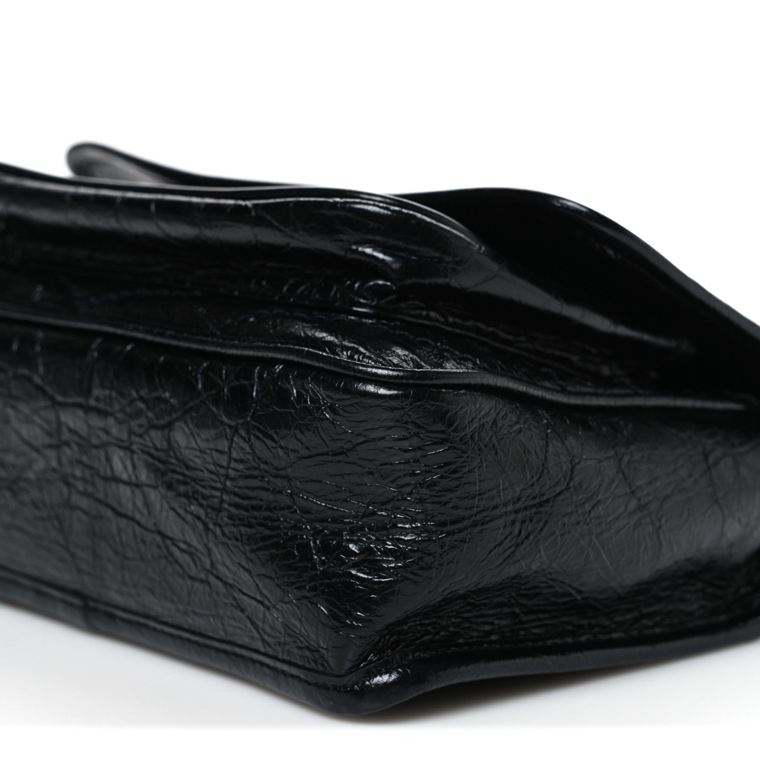 Saint Laurent Crinkled Calfskin Matelasse Monogram Baby Niki Chain Satchel Black 10 of 10